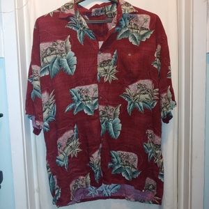 Men's red Hawaiian shirt